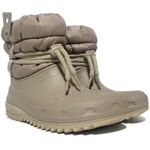 Crocs Classic Lined Winter Neo Puff Boots Grey Women's Size 7